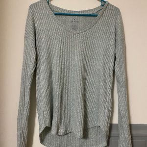 Light mint green ribbed AEO long sleeve